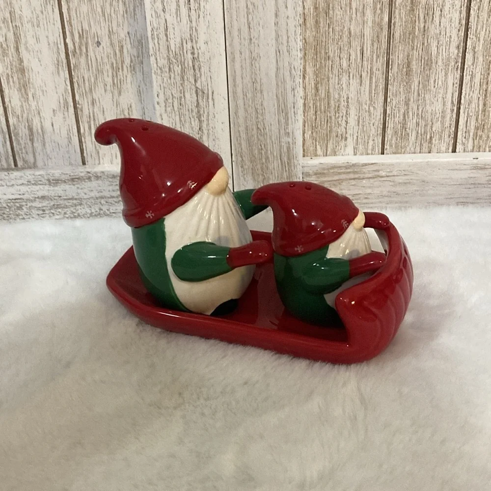 Ceramic Christmas Gnome Shakers